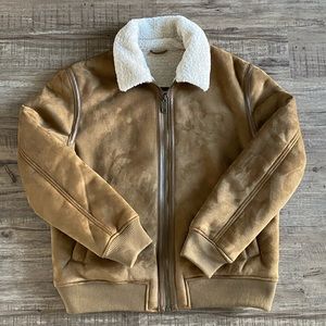 Zara Suede Bomber Jacket